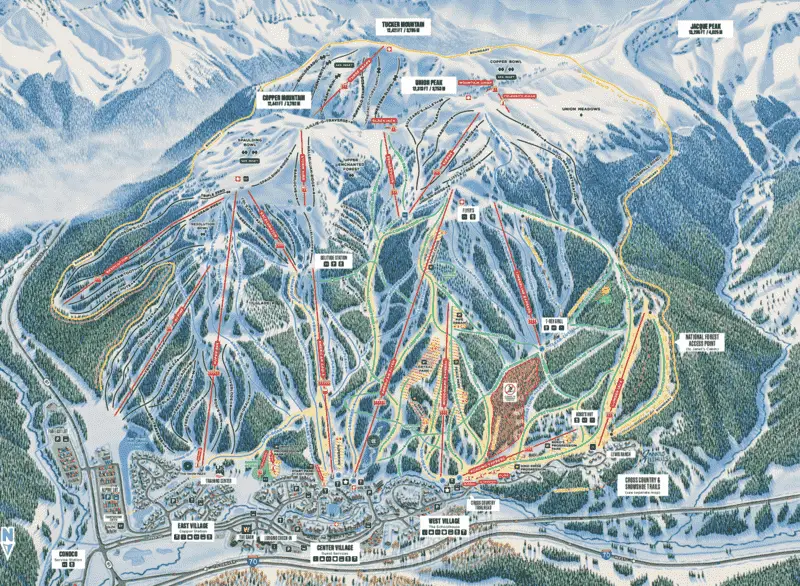 Winter Trial Map_Copper Mountain