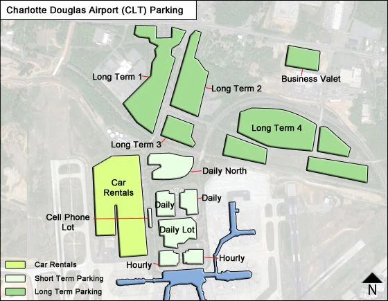 Charlotte Airport Map Parking